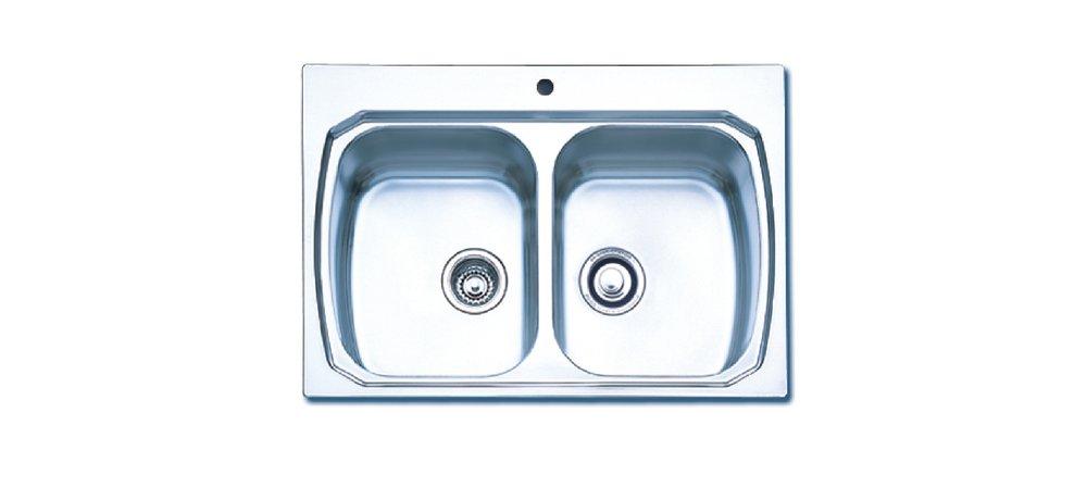 Oliveri/Tasman Sinkware Stainless Steel Double Bowl Kitchen Sink 