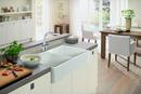 Franke White 35-5/8 x 21-7/8 in. 1 Hole Fireclay Double Bowl Farmhouse Kitchen Sink 