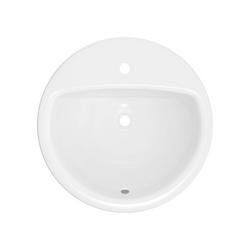 19 in. Drop-in Oval Vitreous China Bathroom Sink in White