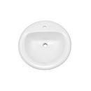 19 x 19 in. Oval Drop-in Bathroom Sink in White