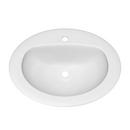 20-1/2 in. Drop-in Oval Vitreous China Bathroom Sink in White