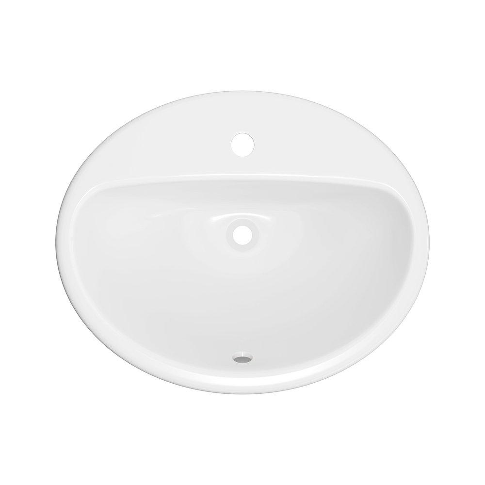 PROFLO® Rockaway 20-1/2 in. Drop-in Oval Vitreous China Bathroom