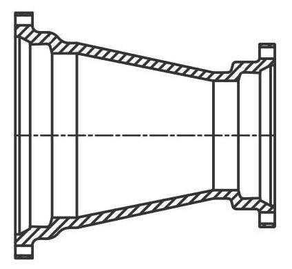 Tyler Union Mechanical Joint Domestic Ductile Iron C110 Full Body Reducer (Less Accessories) 