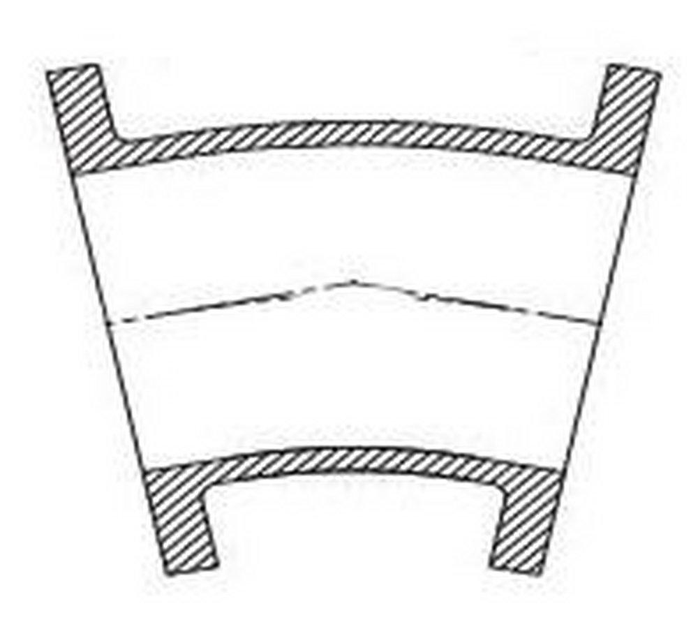 Tyler Union Flanged 125# Domestic Ductile Iron C110 Full Body 22-1/2 Degree Bend 