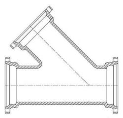 12 x 12 x 8 in. Mechanical Joint C110 Wye (Less Accessories)