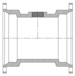 3 x 3 x 2 in. Mechanical Joint Ductile Iron C153 IPT Tap-on-Pipe  Reducing Tee (Less Accessories)