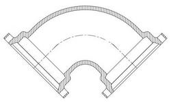 10 in. Mechanical Joint Domestic Ductile Iron C110 90 Degree Bend (Less Accessories)