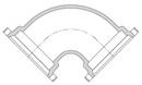 Tyler Union Mechanical Joint Domestic Ductile Iron C110 90 Degree Bend (Less Accessories) 