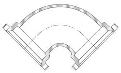 10 in. Mechanical Joint Domestic Ductile Iron C110 90 Degree Bend (Less Accessories)