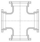 Tyler Union Mechanical Joint Straight Domestic Ductile Iron C110 Full Body Cross (Less Accessories) 