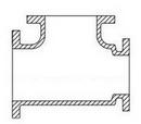 8 x 6 x 8 in. Flanged 125# Reducing Domestic Ductile Iron C110 Full Body Tee