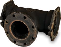 12 x 12 x 8 in. Mechanical Joint x Flanged x Flanged Domestic Asphaltic and Epoxy Ductile Iron Cement Lined Reducing Tee