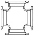 Tyler Union 6 x 6 x 4 x 4 in. Mechanical Joint Ductile Iron C153 Short Body Cross (Less Accessories) 