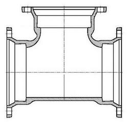 12 in. Mechanical Joint Domestic Ductile Iron C153 Short Body Tee (Less Accessories)