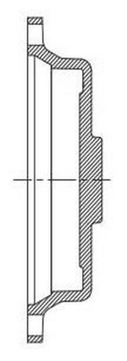 8 in. Mechanical Joint Ductile Iron C153 Short Body Solid Cap