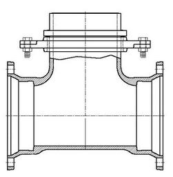 6 in. Mechanical Joint x Swivel Ductile Iron C153 Epoxy Short Body Tee Assembly