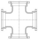DOM 24 X 16 Mechanical Joint C110 Cross Less Accessories 