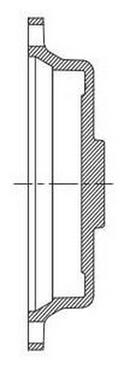 12 in. Mechanical Joint Ductile Iron C153 Short Body Solid Cap