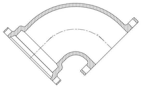 Tyler Union Mechanical Joint x Flanged Domestic Ductile Iron C110 Full Body 90 Degree Bend (Less Accessories) 