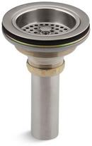 Brass Basket Strainer with Tailpiece in Vibrant® Stainless