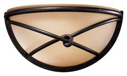 100 W 6-1/2 in. 1-Light Medium Wall Sconce in Aspen Bronze