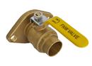 3/4 in. Brass DZR Full Port Sweat x Flanged Pump Isolation Ball Valve