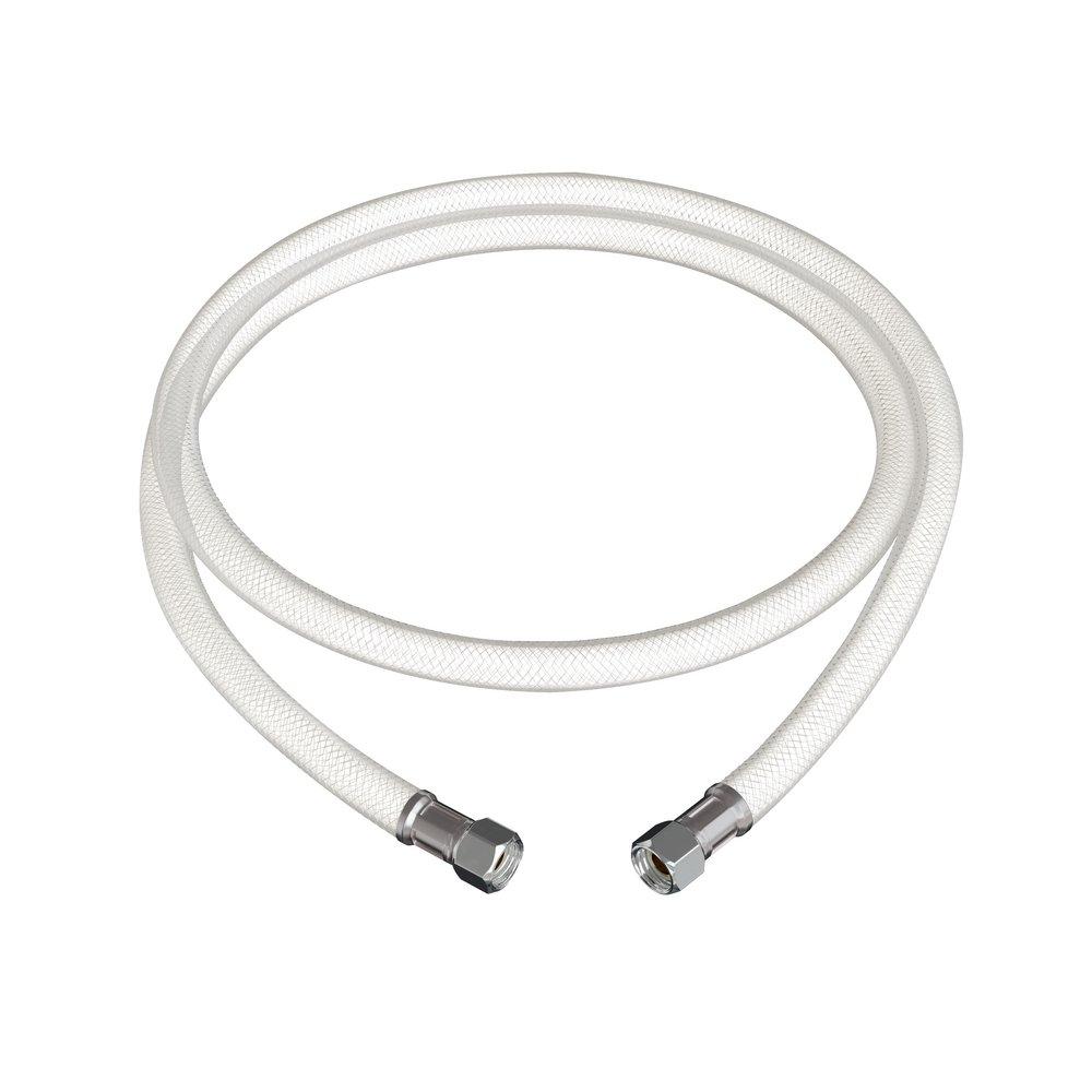 PROFLO® White 1/4 in. Braided Stainless Ice Maker Flexible Water Connector 
