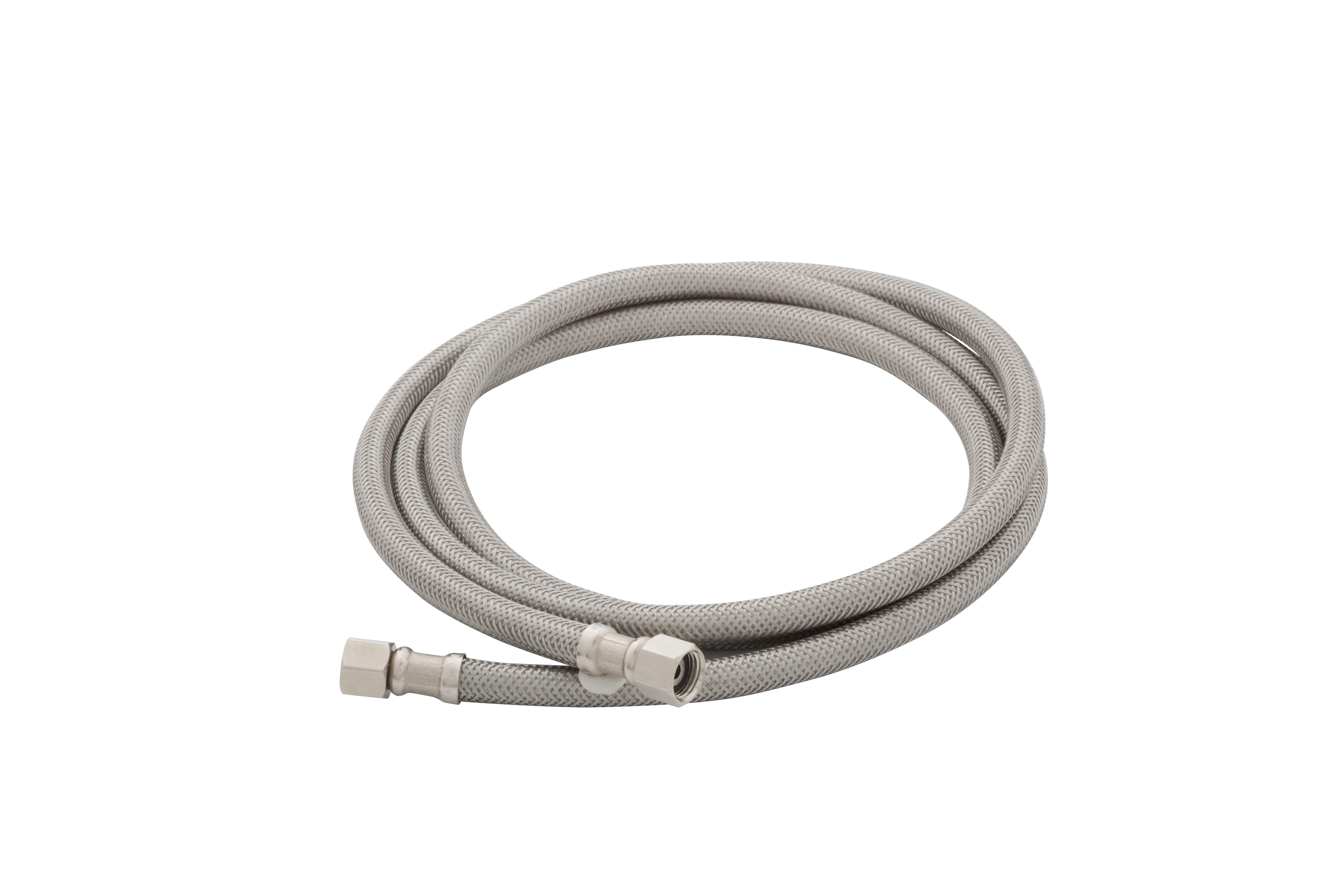 PROFLO&reg; Stainless Steel 1/4 in. Braided Stainless Ice Maker Flexible Water Connector 