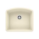 24 x 20-13/16 in. No Hole Composite Single Bowl Undermount Kitchen Sink in Biscuit