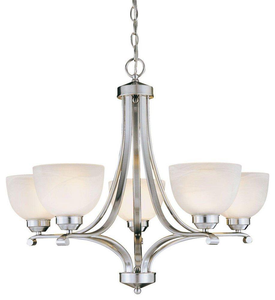 Minka Lavery Brushed Nickel 23-1/2 in. 100 W 5-Light Medium Chandelier 