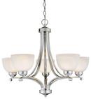 Minka Lavery Brushed Nickel 23-1/2 in. 100 W 5-Light Medium Chandelier 