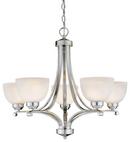 Minka Lavery Brushed Nickel 23-1/2 in. 100 W 5-Light Medium Chandelier 