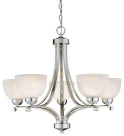 23-1/2 in. 5-Light Chandelier in Brushed Nickel