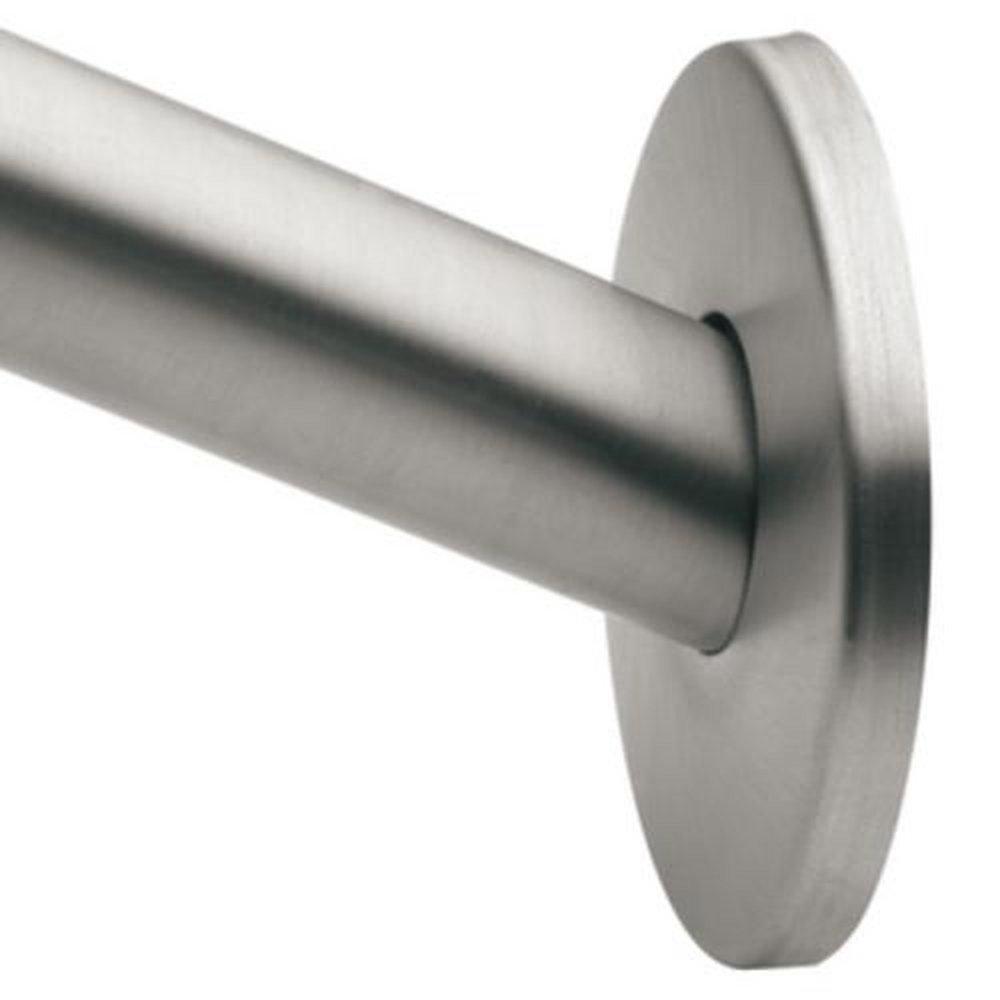 Moen Brushed Stainless Steel 60 in. Curved Shower Rod 