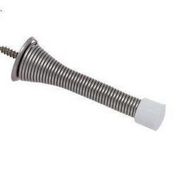 3-1/8 in. Zinc Spring Door Stop in Satin Nickel