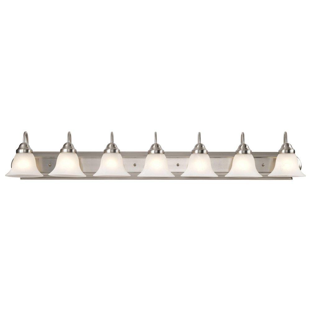 NUVO Brushed Nickel 7 Light 100W Vanity 