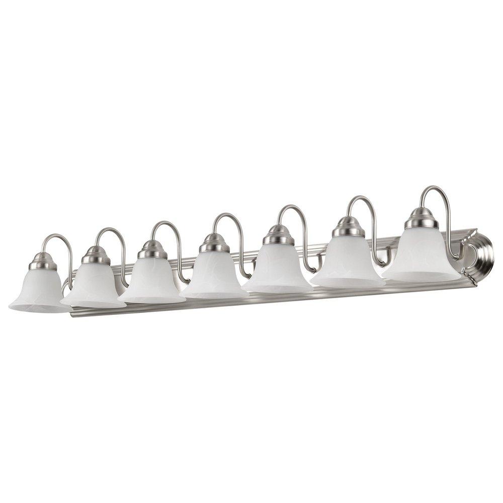 NUVO Brushed Nickel 7 Light 100W Vanity 