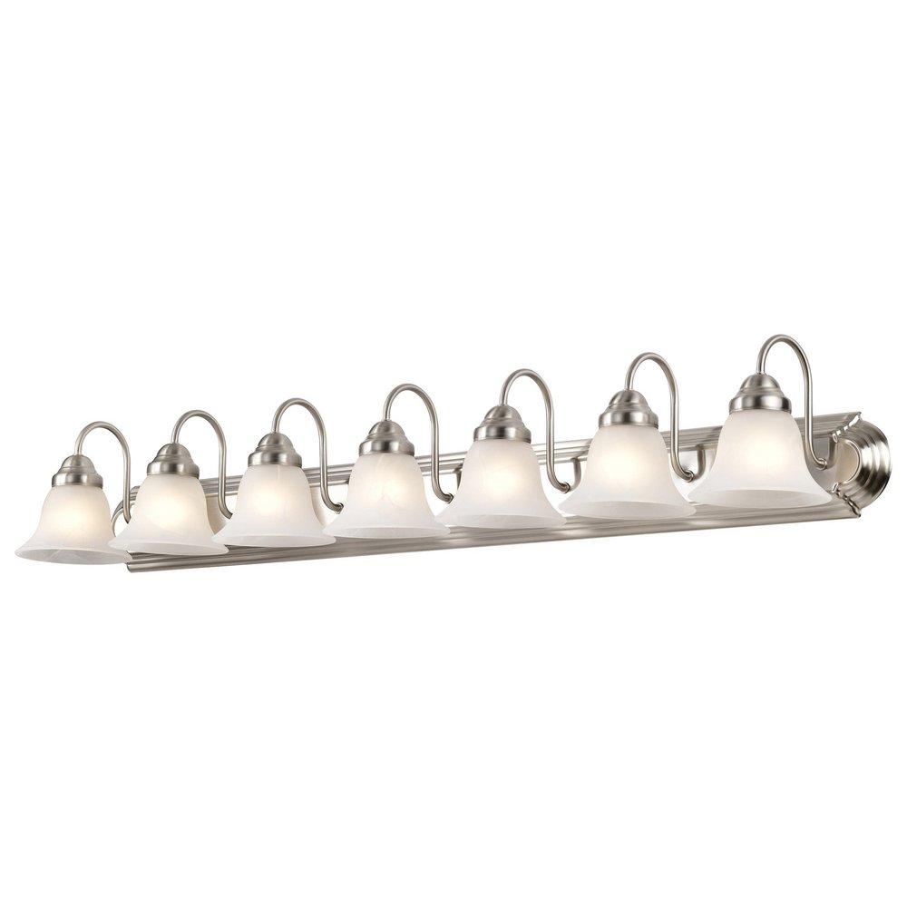 NUVO Brushed Nickel 7 Light 100W Vanity 
