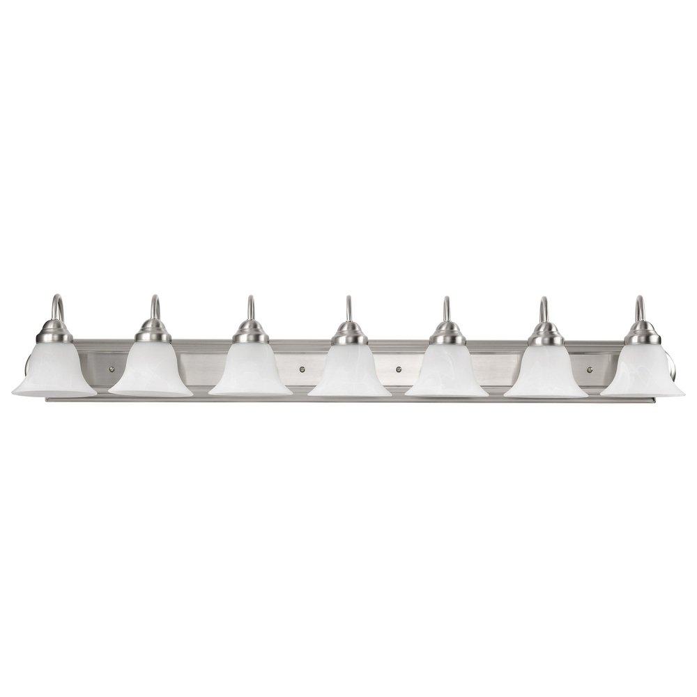 NUVO Brushed Nickel 7 Light 100W Vanity 