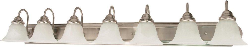 NUVO Brushed Nickel 7 Light 100W Vanity 