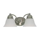 NUVO Brushed Nickel 2 Light 100W Arm Vanity 