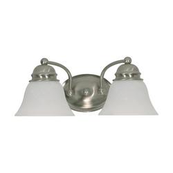 2 Light 100W Arm Vanity Bright Nickel