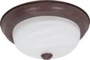 NUVO Old Bronze 11 in. 2-Light 60W Flush Mount Ceiling Fixture 
