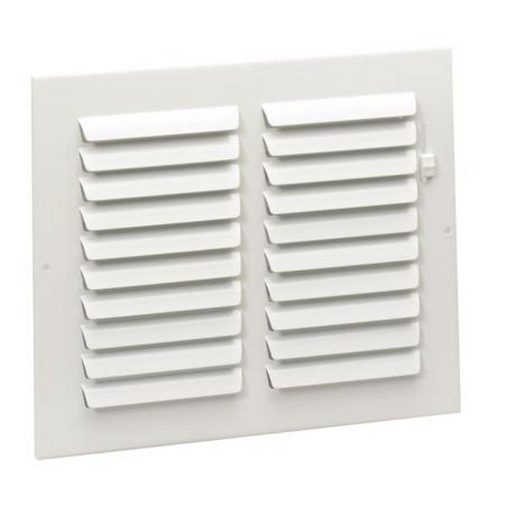 Hart & Cooley White Residential Adjustable Face Register in White 1-way 
