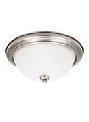 6-1/2 x 14-1/2 in. 60 W 3-Light Medium Flush Mount Close-to-Ceiling Fixture in Misted Bronze