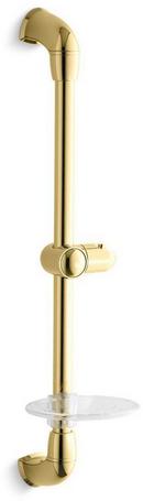 Shower Slide Bar in Vibrant Polished Brass