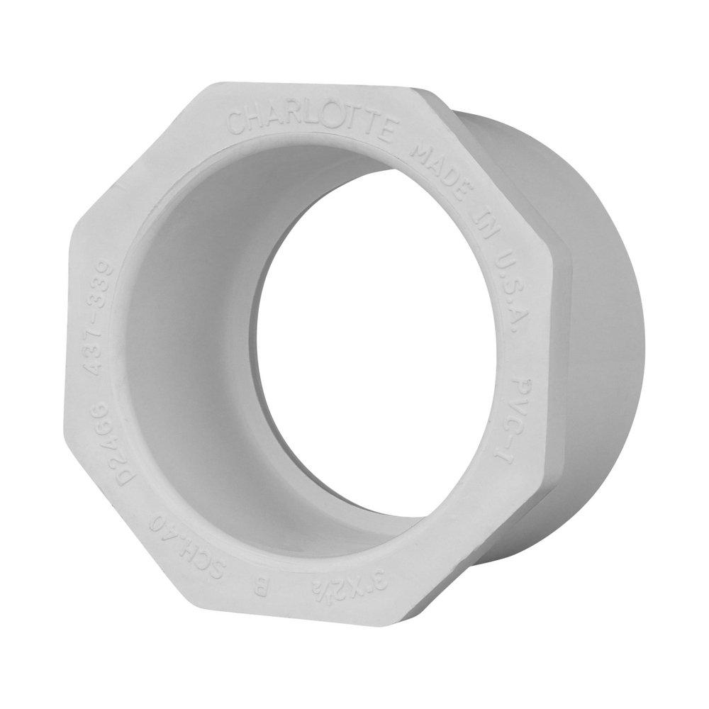 White PVC Schedule 40 Bushing 