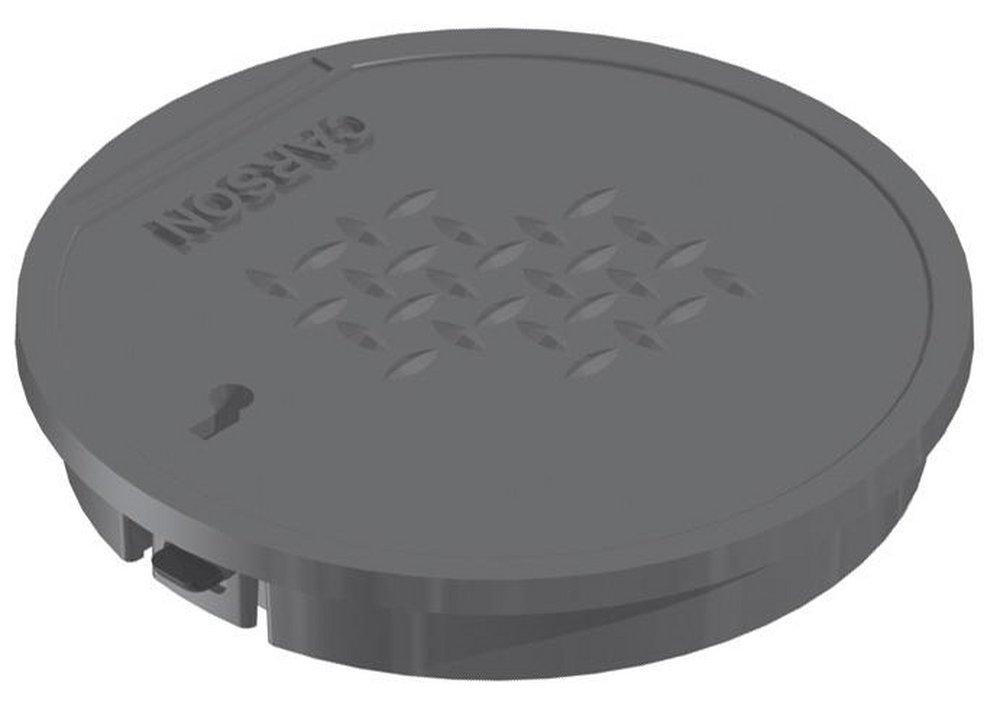 Carson Industries Black Round Water Meter Solid Lid 