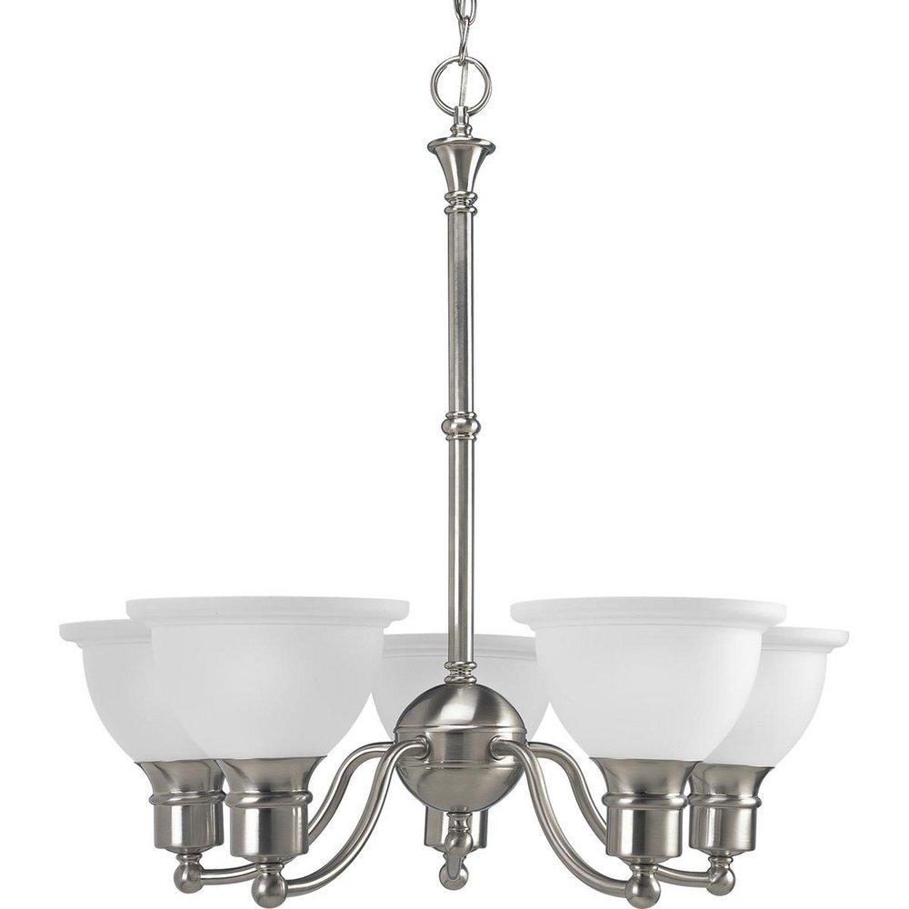 Progress Lighting Brushed Nickel 100W 5-Light Medium E-26 Incandescent Chandelier 