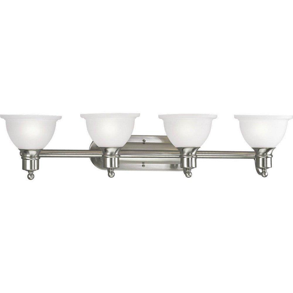 Progress Lighting Brushed Nickel 37-1/2 in. 100W 4-Light Bath Light 